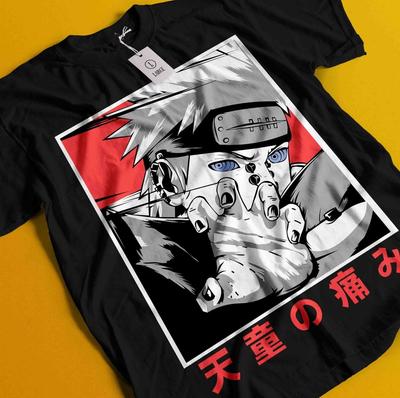 Pain Tshirt Itachi T-Shirt Kisame Shirt Madara Kakashi Naruto Anime Akatsuki Tee