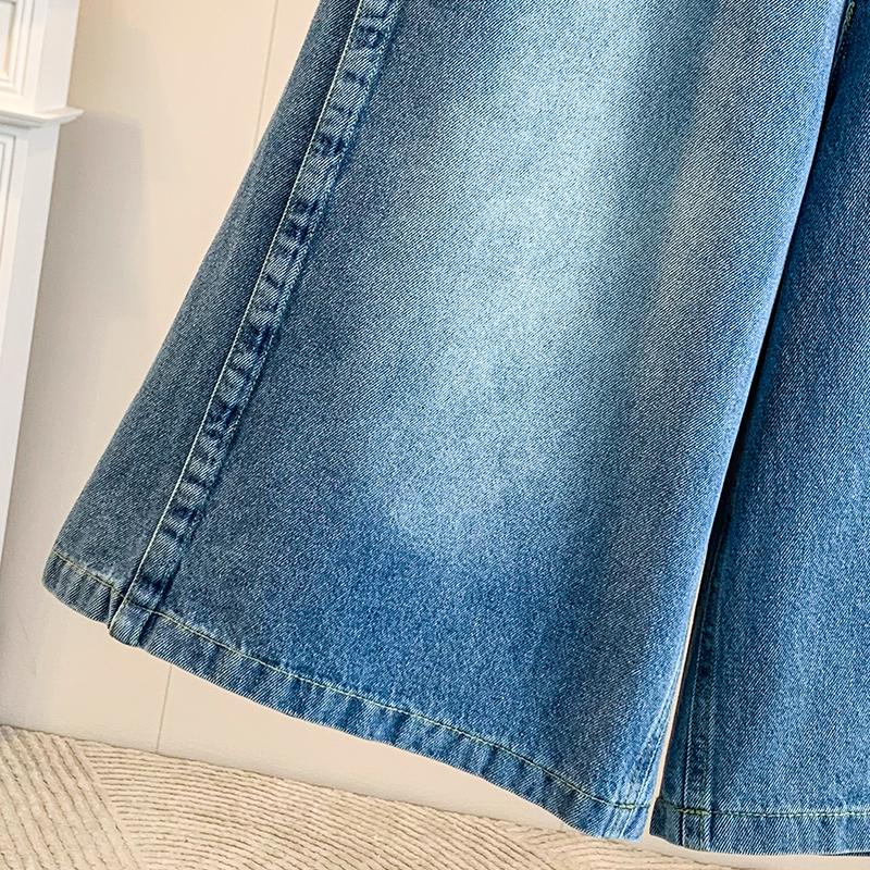 DIMANAF 2026 Neue Damen Jeans Hosen in Übergröße Denim Baumwolle Locker Lässig Elastische Taille Mode Damen Shorts Kleidung Sommer