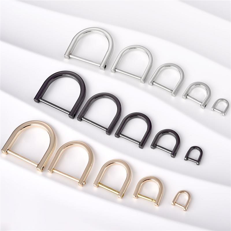Metal D Ring D-Rings Buckle For Belt Handbag Strap Bag Hardware Sewing Accessories 10mm 15mm 20mm 25mm 32mm