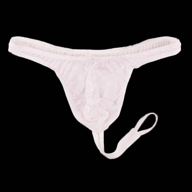 Men's Sexy Sissy Thong with U Convex Pouch G-String Briefs Underpants Gay Jockstrap Ring Penis Sexy Underwear