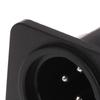 1Pc Xlr 3Pin Male Female Panel Audio Microphone Jack Plug Connector Xlr Straight-Foot Plastic Karon Seat