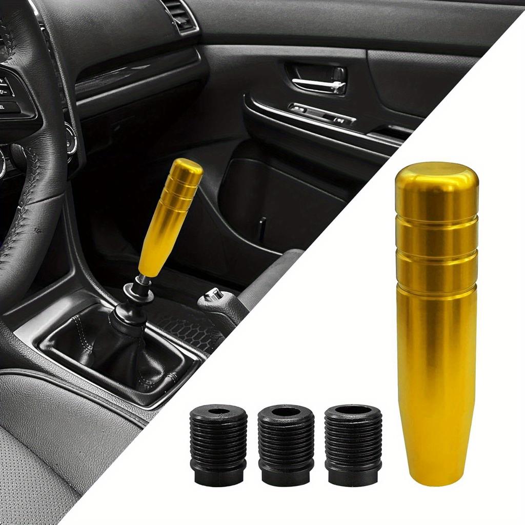 5" Heavy Weighted Shifter Knob, Gear Shift Knobs, Car Shift Knobs with 3 Threaded Adapters, Universal Car Gear Lever Metal Stick Shift Handle