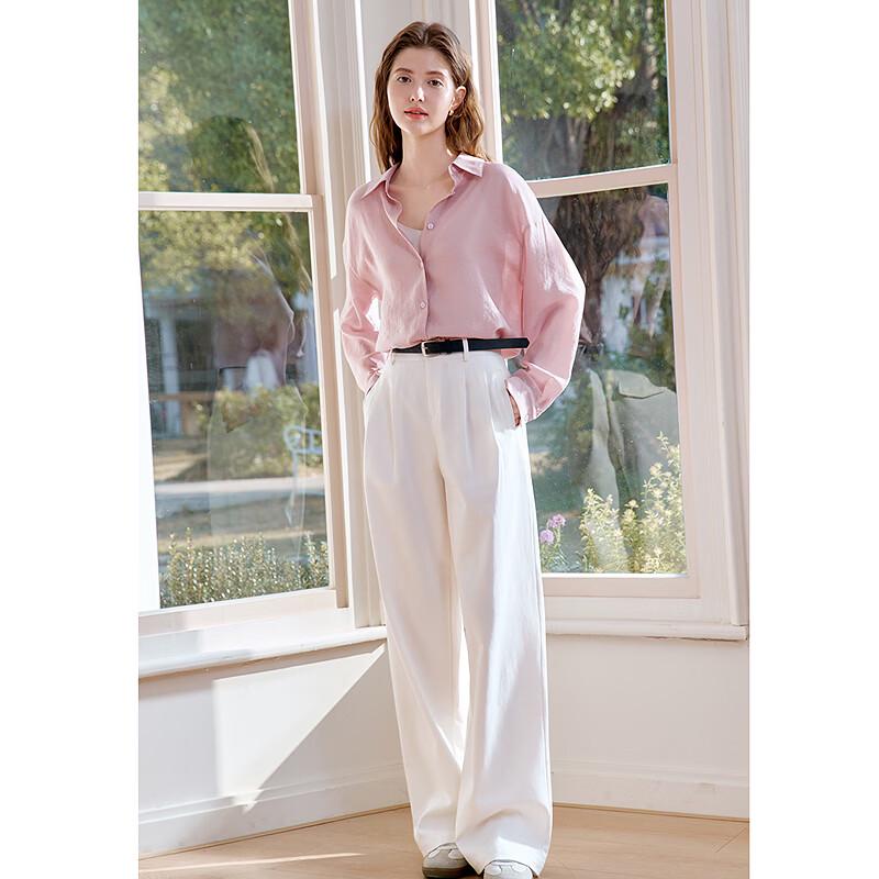 Betu Women's Lapel Tie-Back Slit Shirt Jacket