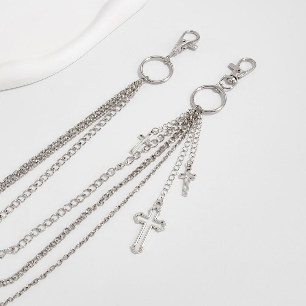 Zinc Zinc Zinc Alloy Star Pendant Pants Chain Pearl Metal Waist Chain Cool Bag Chain  Male