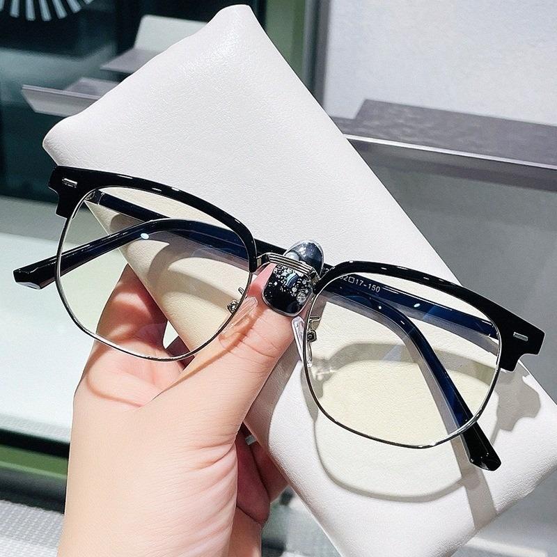 Photochromic Anti Radiation Glasses Eyeglass Eyeglasses for Woman Men Vintage Eyebrow Frame Glasses Fashion Eyewear