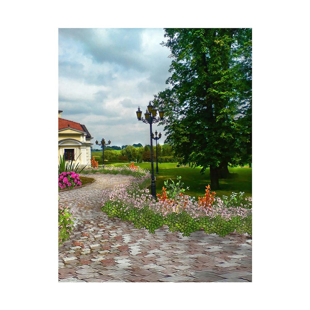 Road Landscape,Garden Background Photography Natural Scenery Backdrop Adult Photography Booth Shooting,Wedding,Party Decor