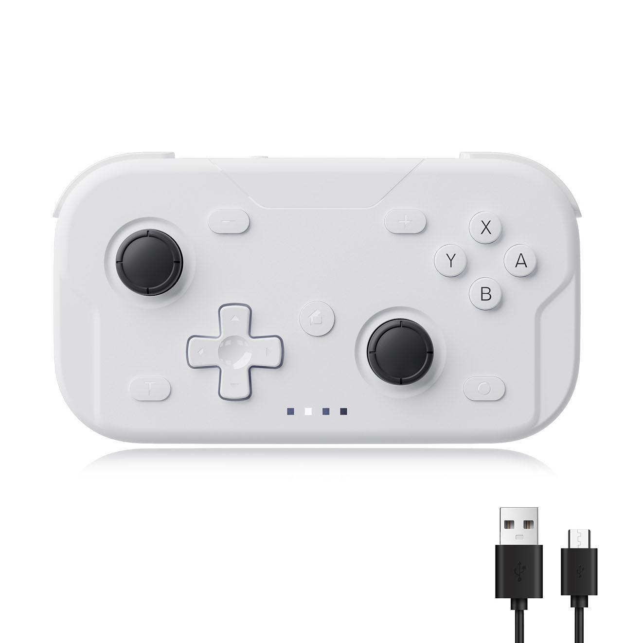 

Бездротовий кишеньковий контролер AceGamer для Switch/Switch2/Android/iOS/PC/Steamdeck Bluetooth Геймпад з 6-осьовим гіроскопом Джойстик білий