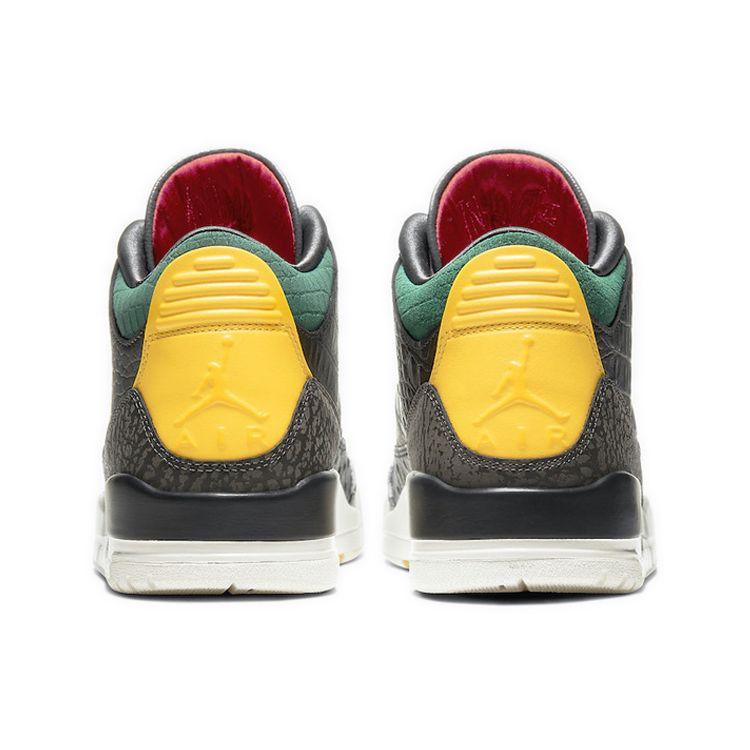 Air Jordan 3 Retro SE Animal Instinct 2.0 Unisex Sneakers Black White Gorge-Green CV3583-003