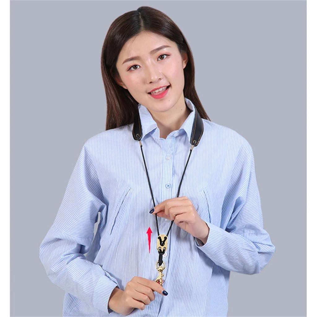 Leather Saxophone Strap Saxophone Lanyard Neck Strap Protection Neck for Soprano Tenor Alto Baritone Sax Musical Instrument