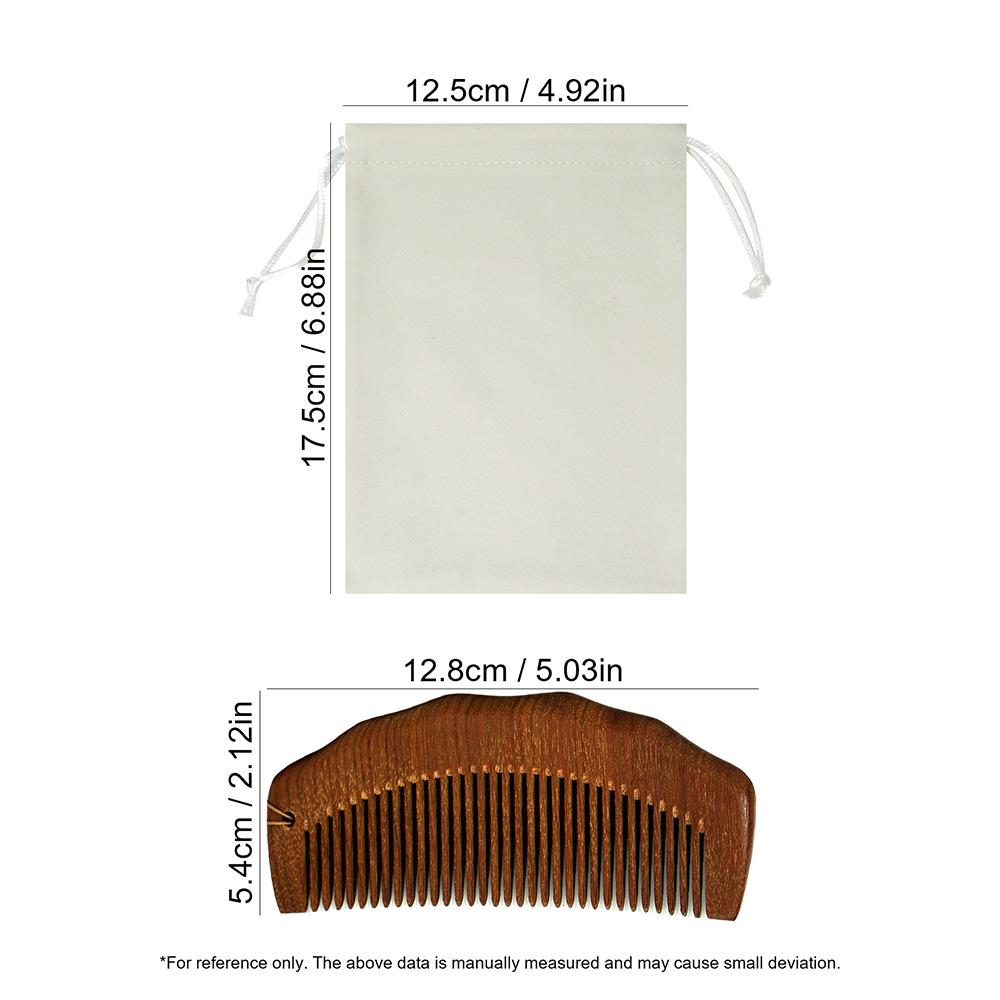 Natural Woden Comb Scalp Massage Combs Women Hair Comb With Lanyard and Drawstring Bag Wet Dry Dual Purpose Comb Women Hair Care