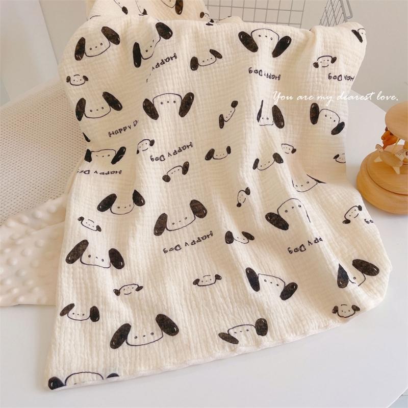 Baby Blanket for Soothing Relaxing Cotton Baby Comforter Calming Dotted Design Blanket for Newborns Cotton Swaddles Wrap