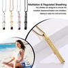 Mindfulness Training Whistle Necklace Rotatable Portable Relaxation Necklace Stainless Steel Yoga Necklace Necklace