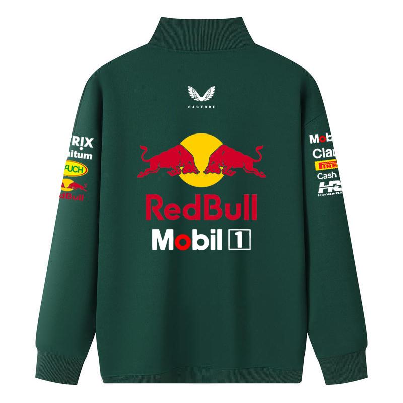 F1 Red Bull Team Uniform Spring and Autumn Jacket F1 Formula Racing Summer Red Bull Team Half Zip Hoodie