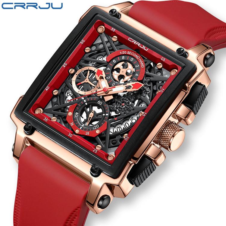 CRRJU/2312 New Belt Men's Watch Watch Simple Business Personality Multi-functional Men's Calendar