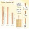 9Pcs Pasta Making Tools Set, Wooden Rolling Pin,Pastry Cutter Wheel