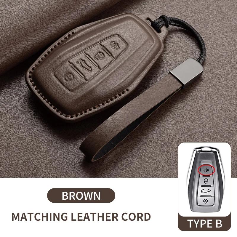Leather Car Remote Key Case Cover For Geely Emgrand X7 EX7 Coolray 2019 2020 Atlas Boyue NL3 GT GC9 Borui Keyless Key Shell Fob