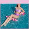 Portable Foldable Water Lounge Chair With Striped Design Ideal For Water Relaxation And Leisure Activities