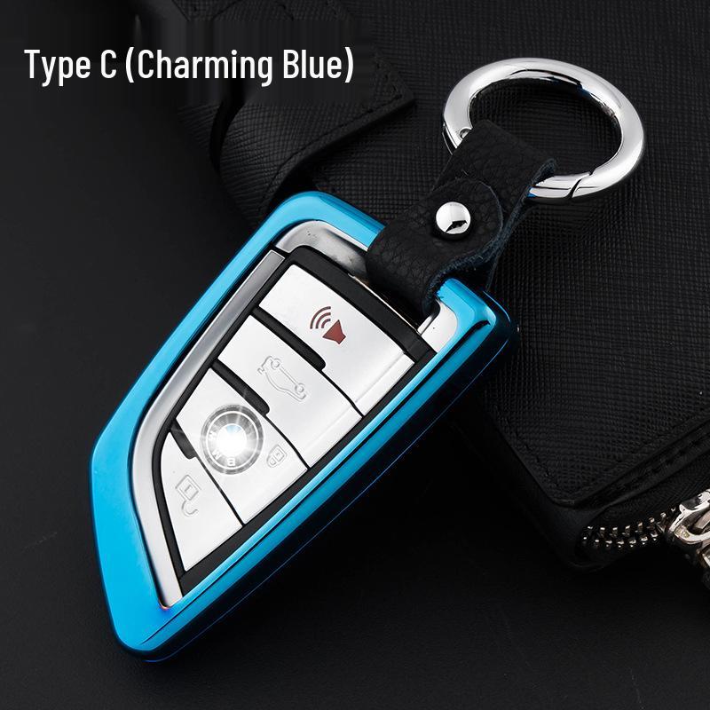 Key Fob Cover for BMW 5 Series 525li, 2 Series, 3 Series 320li, 7 Series, X3 X4 - Compatible with Modifications