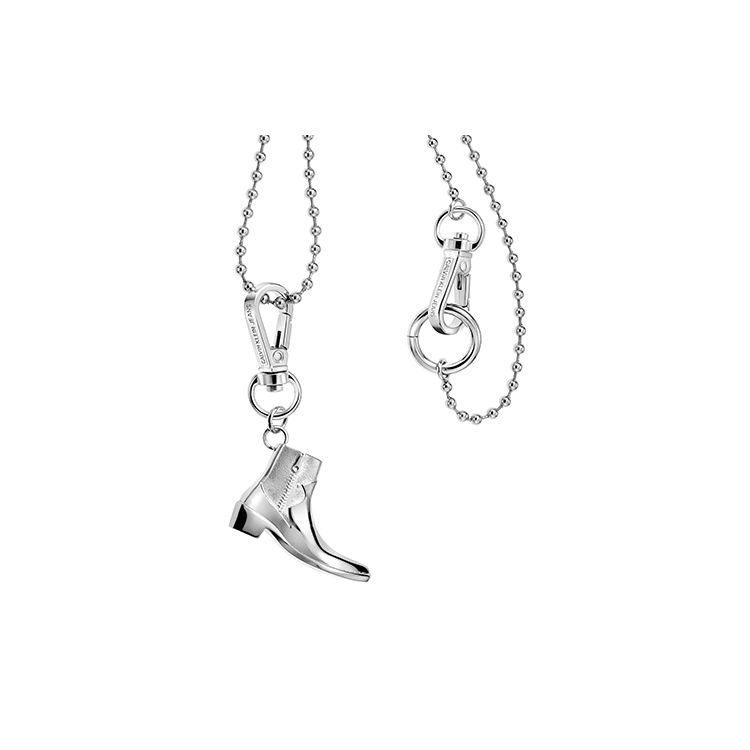 

Calvin Klein Trend Partner Collaboration Boots Necklace Couple Fashion Street Hip Hop Pendant Silver Limited Edition Men necklace KJJCMP0001 Boots + regular packaging