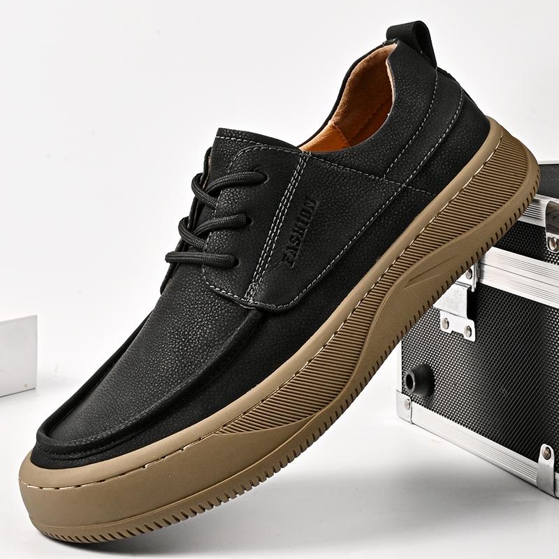 Fashion Fashion Trend Genuine Leather Casual Shoes for Men Hot Sale Comfortable Skateboard Shoes Leisure Man Urban Sneakers Outdoor Shoe