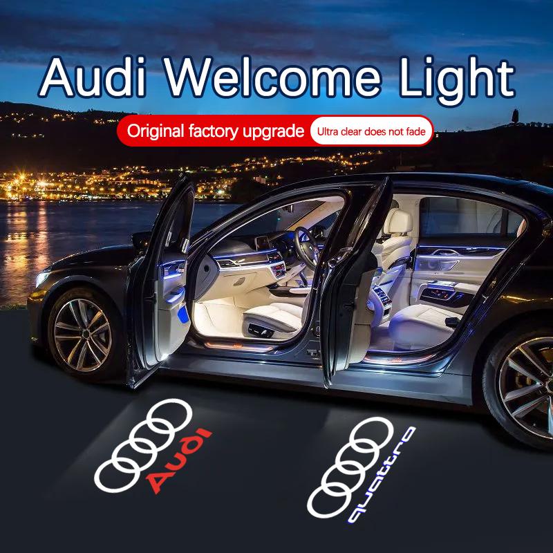 2PCS Car Door Welcome LED Light Logo Projector Laser For Audi A1 A3 A4 A5 A6 B5 B6 B7 B8 C5 C6 C7 A7 A8 Q3 Q5 Q7 TT Car Sticker