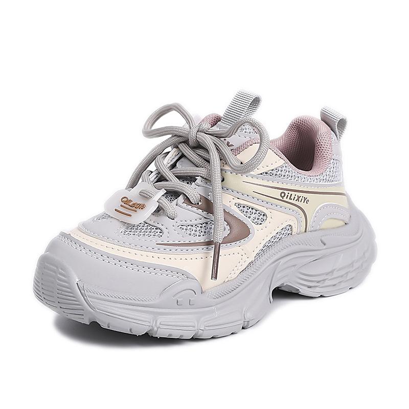Children Running Shoes Air Mesh Breathable Girls Sneakers Handsome 2025 New Kids Sports Shoes Thick Soft Sole Fashion Trendy