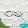 Infinity Metal Wall Art Love Gift Wedding Anniversary Sculpture