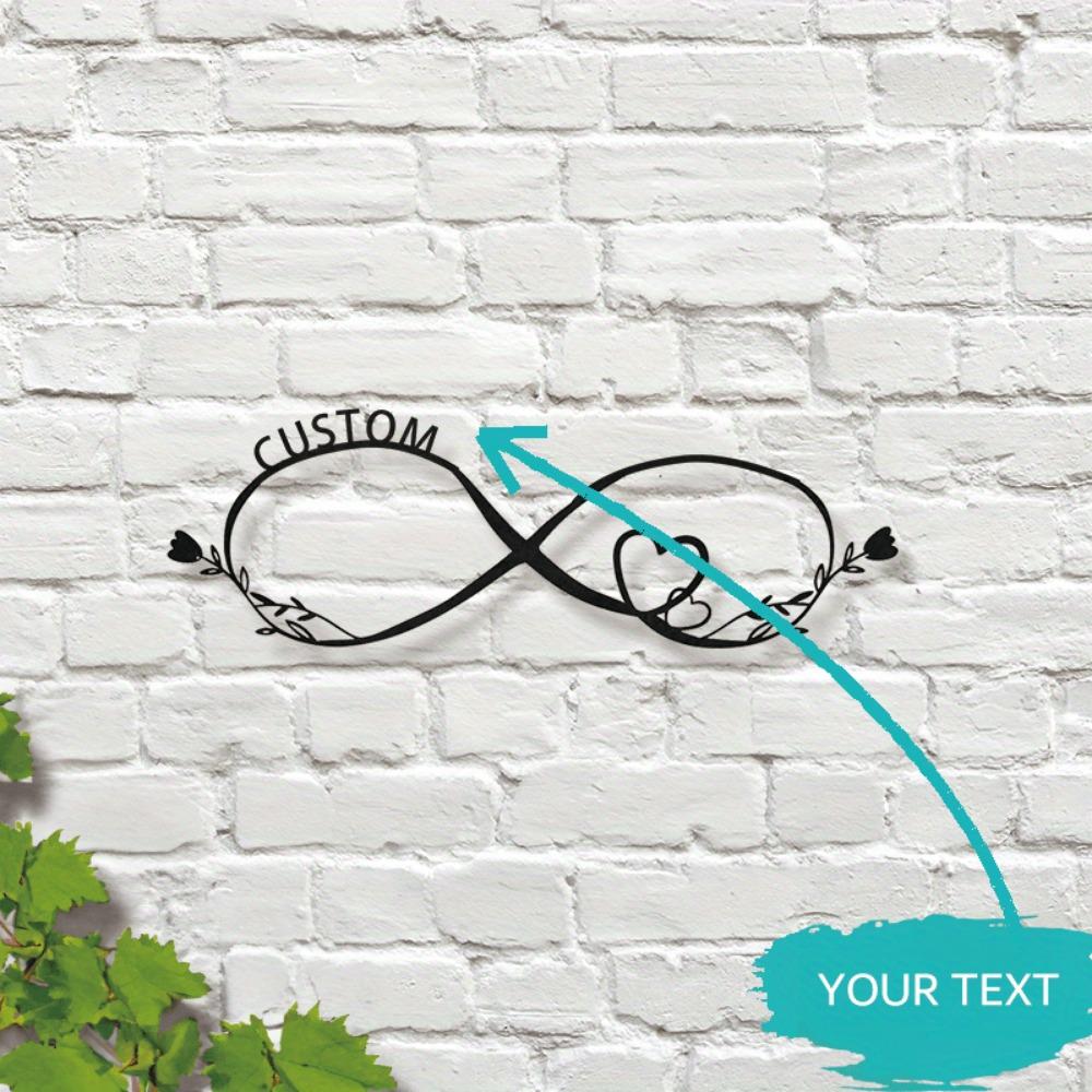 Infinity Metal Wall Art Love Gift Wedding Anniversary Sculpture
