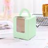 50pcs Clear Window Muffin Box With Handle Pastry Box DIY Supplies Cake Box  Wedding