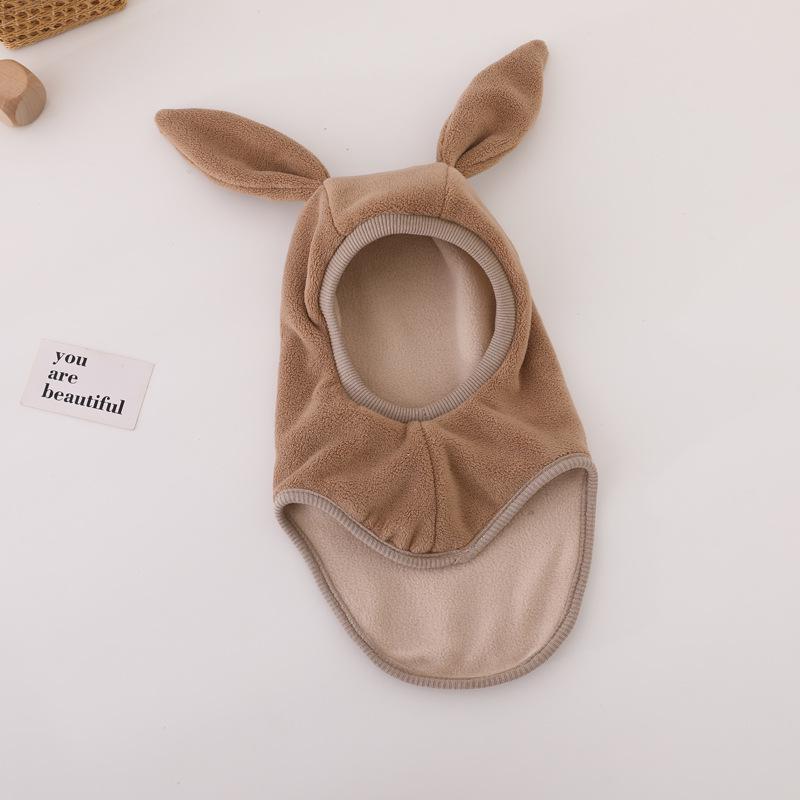 Warm Velvet Baby Hat with Cute Rabbit Ears: Cold-Proof Neck, Ear, and Face Protection for Boys and Girls