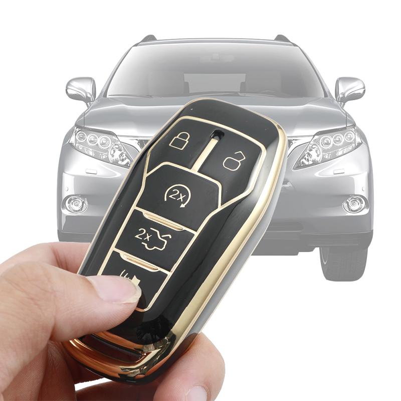 5 Buttons for Ford Fusion Mondeo Mustang F-150 Explorer Edge 2015 - 2020 Soft TPU Key Cover Case Shell Fob Keyless Protector