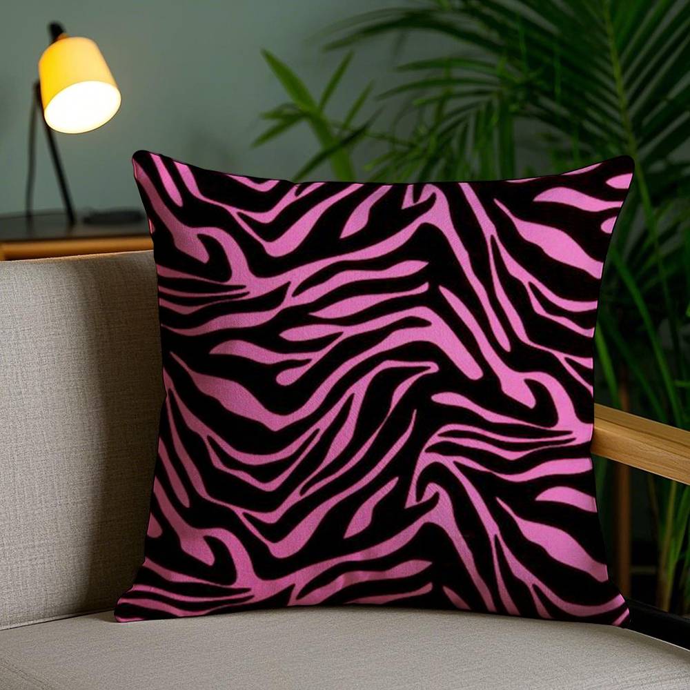 

Y2k Fashion Leopard Print Pillow Case Sofa Short Plush Double-sided HD Printing Room Home Office Gift Cushion Cover 30cmx30cm