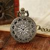 Exquisite Bronze Pocket Watch with Small Heart-shaped Spider Web Shell Watch Necklace, Small Pocket Watch, Gift Pocket Watch Pendant Pocket Watch
