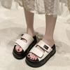 Mode 2024 Mode High Platform Damen Sommer Hausschuhe 7.5CM Keilabsätze Pantoletten Süßes Mädchen Klobige Sandalen Offene Zehen Strand Flip-Flops