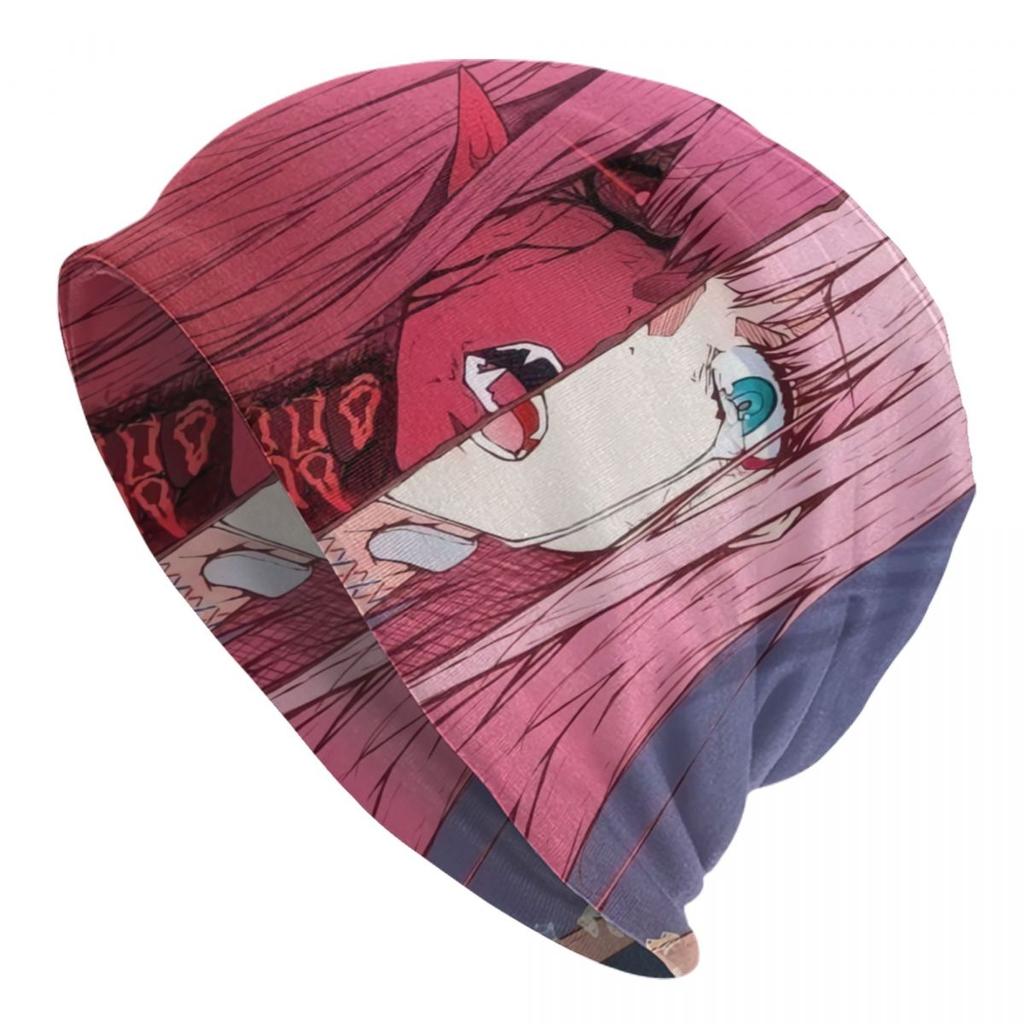 Kawaii zéro deux Bonnet chapeaux mode tricot Chapeau pour unisexe femmes hiver chaud chérie dans les Franxx Skullies bonnets casquettes