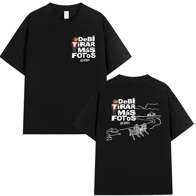 S-XXXL Men Women Singer Rapper Super Star Bad Bunny Printing Tops Adults Unisex Plus Size Short Sleeves Round Neck T-shirt