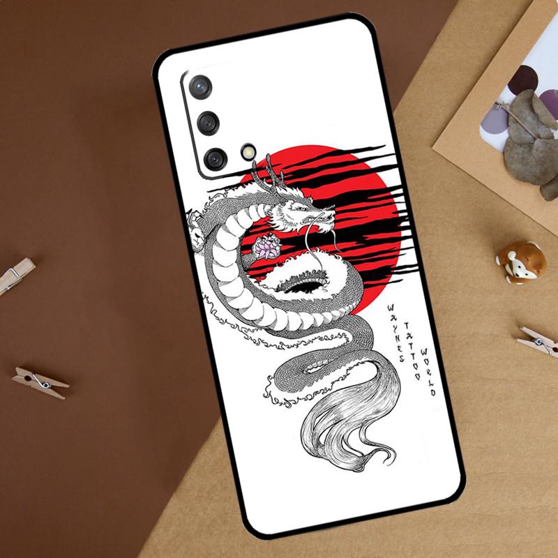 

Japanese Dragon Style For Oppo A80 A60 A40 A74 A94 A54 A18 A38 A58 A78 A98 A16 A76 A96 A15 A57S A17 A77 Phone Case OPPO A40 A40m