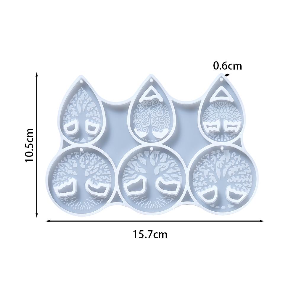 Tree of Life Resin Necklace Mold Epoxy Resin Silicone Mold for DIY Keychain Pendant Display Handmade Decoration Jewelry Making