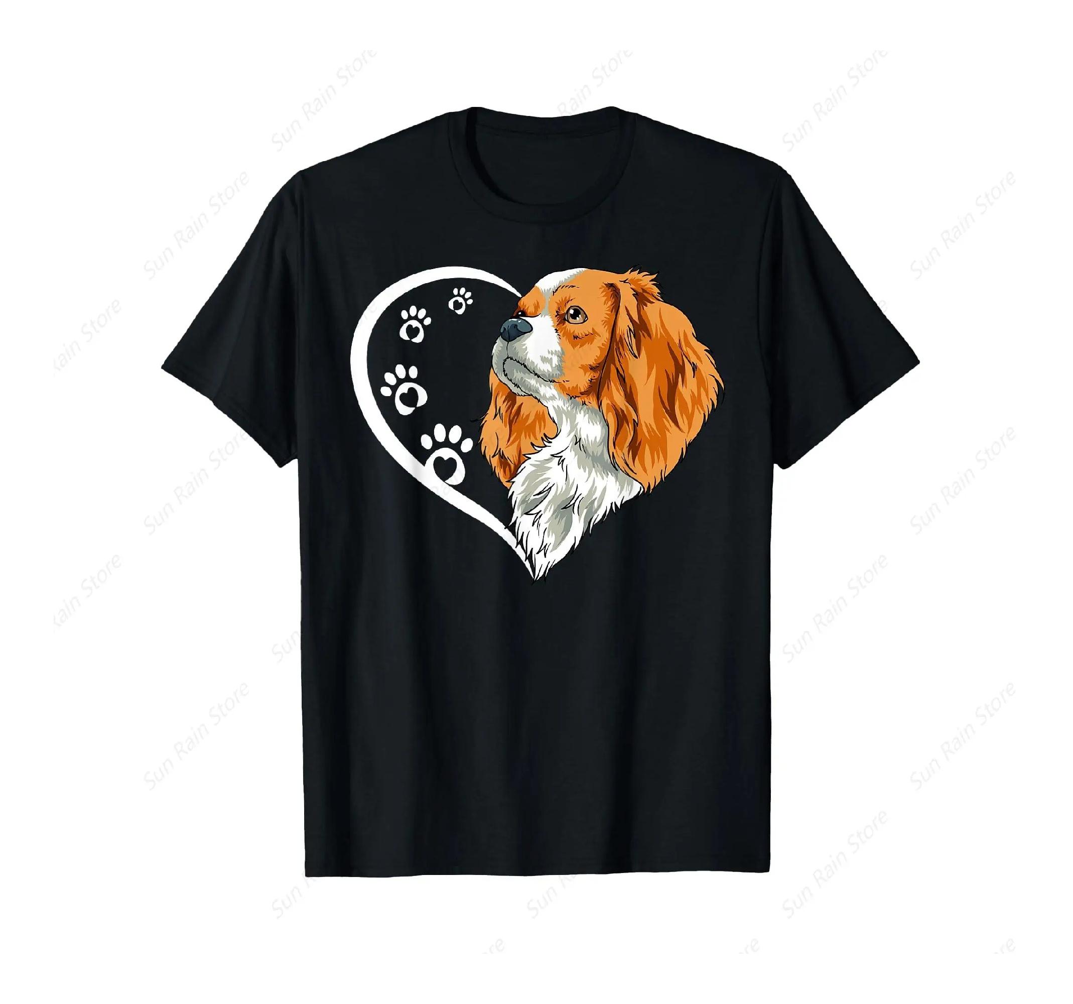 

Cavalier King Charles Spaniel Shirts For Women Girls Heart T-Shirt S чёрный
