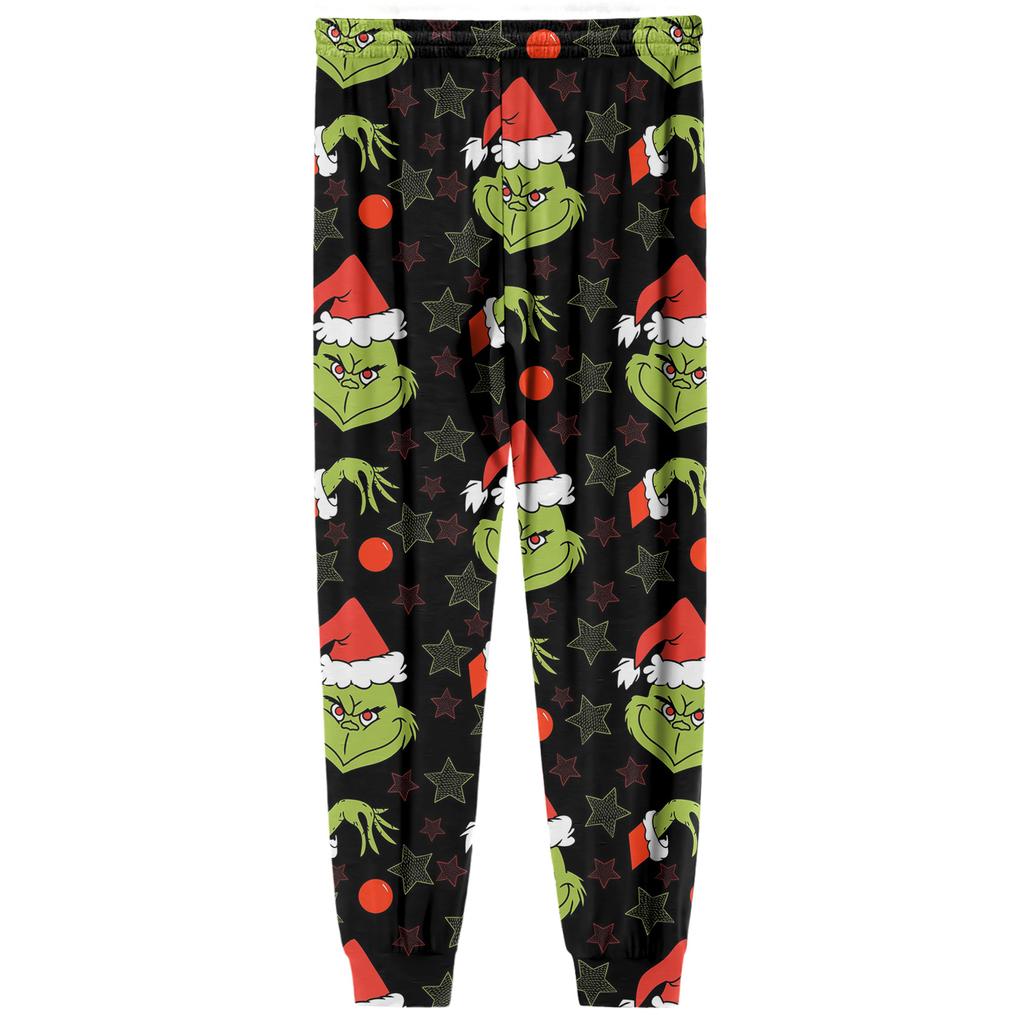 Men's Drawstring Pocket Cuffed Casual Pants Home Sleep Pants