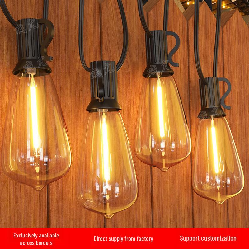 Cross-Border ST38 String Lights: Outdoor Waterproof LED for Camping, Tent, Courtyard, and Festival Decor