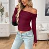 Women Tops Long Sleeve R-Neck Shirts Fall Fashion  Casual Business Tunic Blouses