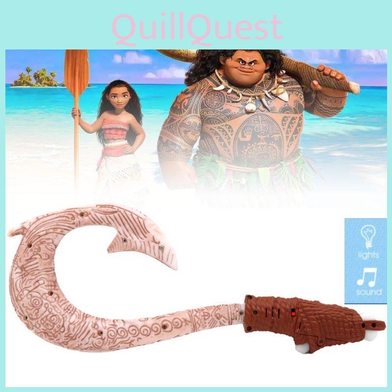 Moana Maui Fish Hook Sound Lighting Weapon Children Toy Gift Performance Prop