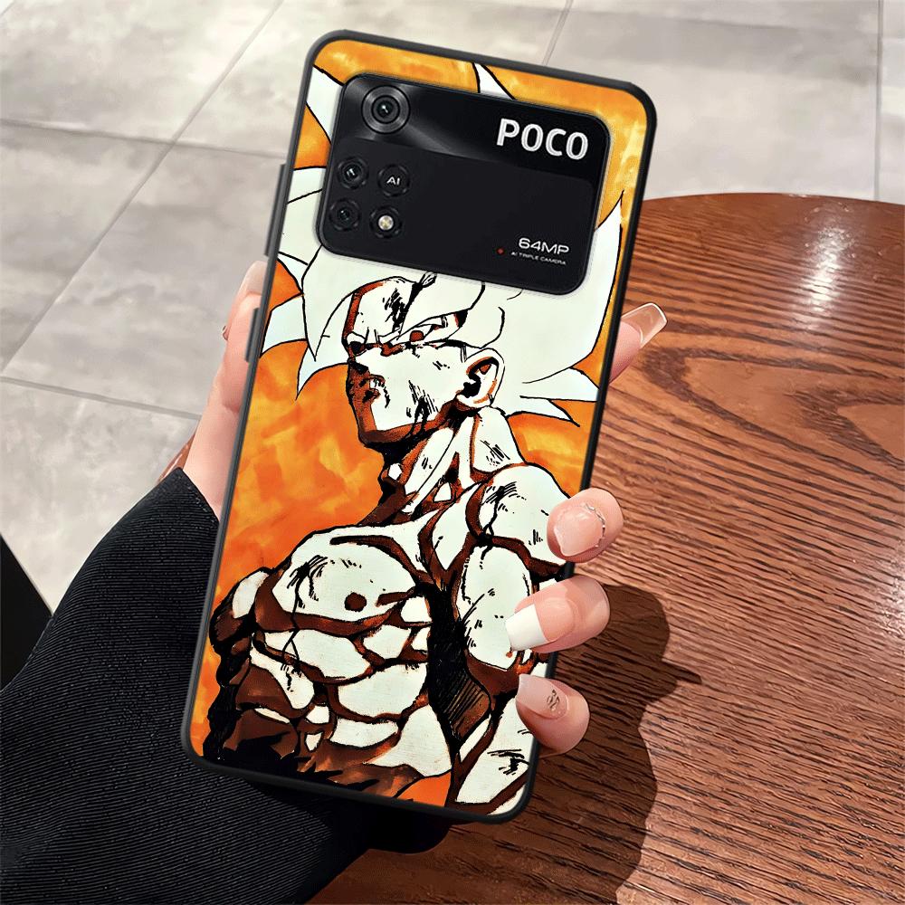 Dragon Ball Goku Cartoon Black Soft Phone Cover Case for Xiaomi Poco F8 M5 C50 M3 M4 M7 Pro C75 C71 C61 F3 F1 X3 X4 X5 X7 Pro