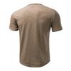Men's Summer Hip Hop Streetwear Solid Color T-Shirts Bamboo-Handled Henry Collar Casual Button Short Sleeve Top Tees