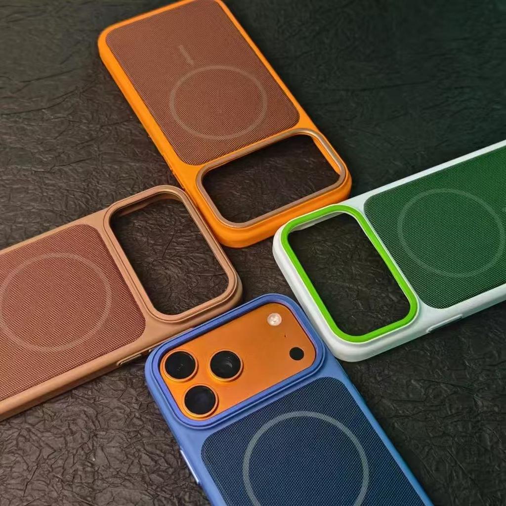 Husă de telefon magnetică TechWoven originală la modă, potrivită pentru IPhone 17 Promax 16 15 Pro Max, cu fereastră IC, buton cip, capac spate