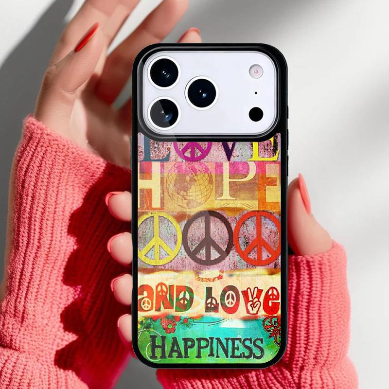 Hippy Hippie Psychedelic Art Peace Phone Case for iPhone 17 16 15 14 13 Pro Max Back Cover for 12 11 Pro Coque