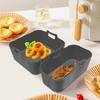 Silicone Liners For Air Fryer Basket Air Fryer Silicone Basket 2 Pieces Non-Stick Reusable Steamer Tray Removable For Cooking