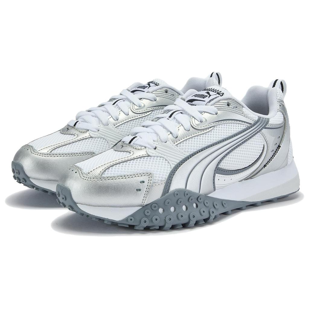 Puma Blktop Rider V2 Classic Versatile Low-Top Lifestyle Casual Shoes Unisex sneaker White Silver 406318-02