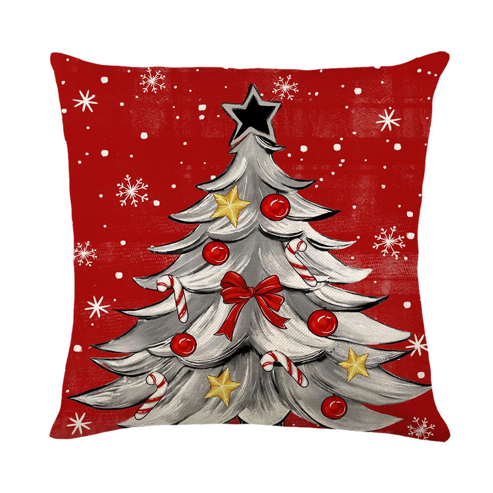 Christmas Pillow Cover for Home Sofa Atmosphere Printed Pillow Cover Christmas Cushion Cover New Style